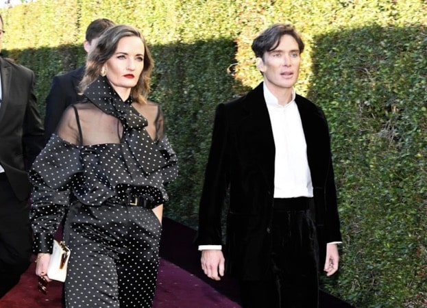 Cillian Murphy and his wife Yvonne McGuinness at the 81st Golden Globe Awards