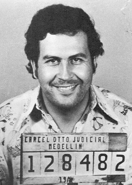 Escobar in a 1976 mugshot