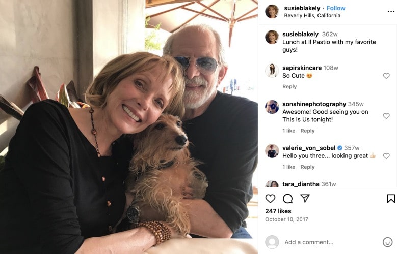 Susan Blakely's sweet photo with her current husband Steve Jaffe posted on Instagram