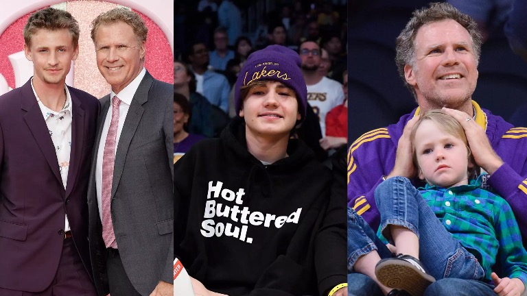 From left: Will Ferrell's three sons, Magnus Paulin Ferrell, Mattias Paulin Ferrell and Axel Paulin Ferrell 